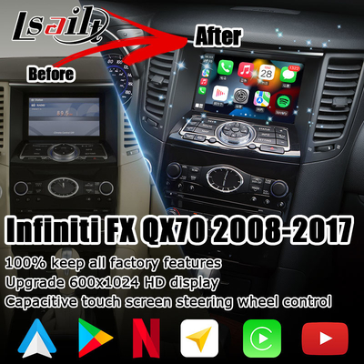 INFINITI QX70 FX35 FX37 Aggiornamento dello schermo HD wireless carplay android auto IT06