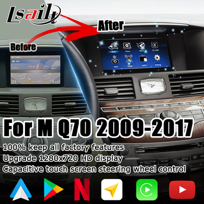 Infiniti Q70 M35 M35h M45 Nissan Fuga Android carplay aggiornamento tocco multi-dito