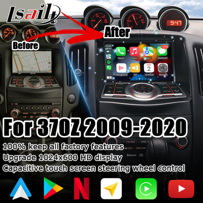 Nissan 370z schermo HD non distruttivo Youtube wireless carplay aggiornamento automatico Android