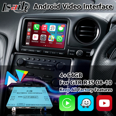Interfaccia senza fili di Lsailt Carplay Android video per Nissan R35 GTR GT-r JDM 2008-2010