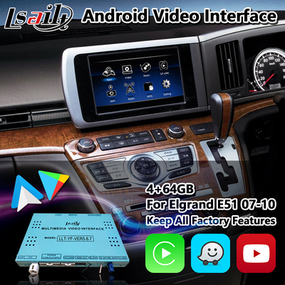 Lsailt Android Nissan Multimedia Interface per la serie 3 2007-2010 di Elgrand E51