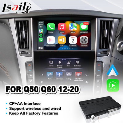 Interfaccia automatica senza fili di Lsailt Android Carplay per Infiniti Q50 Q60 Q50s 2015-2020