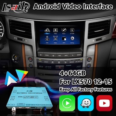Video interfaccia di Lsailt Android per Lexus 2012-2015 LX570 con navigazione Youtube Carplay senza fili di GPS