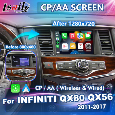 Schermo a 8 pollici automatico senza fili di Android Carplay HD per Infiniti QX80 QX56 2011-2017