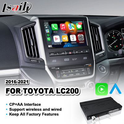 Android senza fili Carplay automatico Inrerface per il Toyota Land Cruiser 200 GXL Sahara VX VXR VX-R LC200 2016-2021