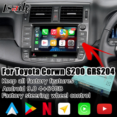 Atleta automatico di aggiornamento S200 GRS204 URS206 UZS207 Majesta di androide carplay senza fili del sistema di Android della corona di Toyota