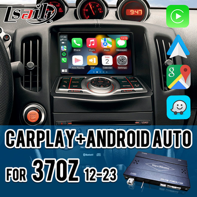 Lsailt Carplay Interface Box per Nissan 370Z 2010-2020 Android Auto Support Comando vocale, controllo dello sterzo
