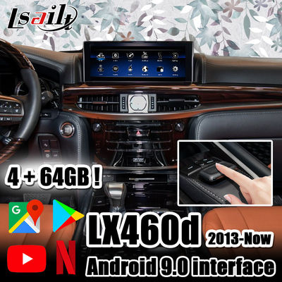 L'unità di elaborazione di 4+64GB Lexus Video Interface 6-Core PX6 funziona dalla leva di comando con NetFlix, YouTube, CarPlay per LX460d LX570