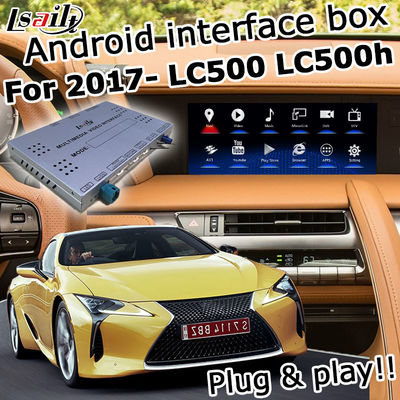 Gioco automatico carplay della video interfaccia della scatola di navigazione di Lexus LC500 LC500h GPS e di androide senza fili di youtube Google