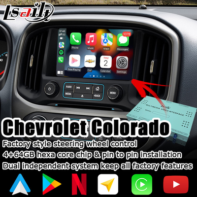 Navigazione dell'interfaccia della scatola automatica di androide di Carplay video/di collegamento specchio di Chevrolet Colorado