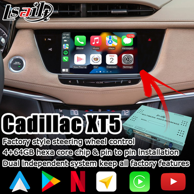 Interfaccia Android della scatola automatica carplay senza fili di navigazione di GPS video per il video di Cadillac XT5