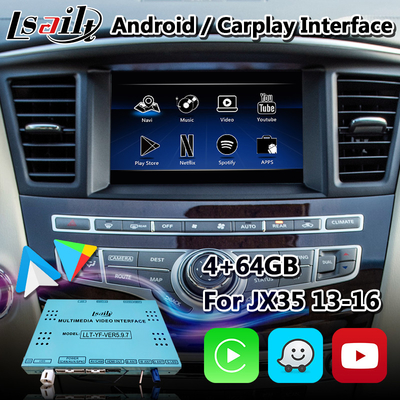 Interfaccia di Carplay di multimedia di Android per Infiniti JX35 con l'auto di Waze Youtube Android