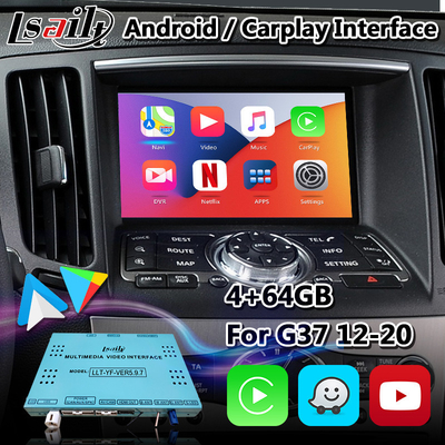 Interfaccia di Android Carplay per Infiniti G37 con navigazione Android NetFlix automatico di GPS