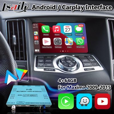 Interfaccia di Lsailt Android Carplay per Nissan Maxima A35 2009-2015 con navigazione Android senza fili Waze automatico Youtube di GPS