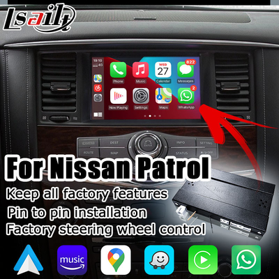 Aggiornamento automatico di stile dell'OEM di androide carplay senza fili di Nissan Patrol Y62 da Lsailt