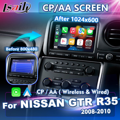 Lsailt 7 misura lo schermo in pollici automatico senza fili di Carplay Android HD per Nissan R35 GTR GT-r JDM 2008-2010