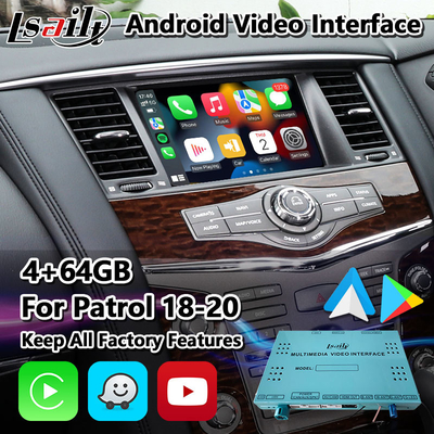 Pattuglia Y62 di Lsailt 4+64GB NISSAN Multimedia Interface For 2018-2020 con Android Carplay automatico
