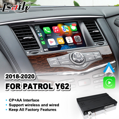 Interfaccia automatica senza fili di integrazione di Lsailt Android Carplay per Nissan Patrol Y62 2018-2020