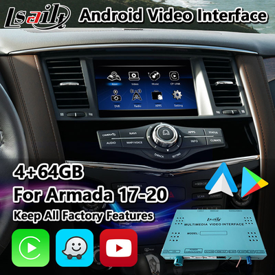 Interfaccia di multimedia di Lsailt Android video per l'armada 2017-2020 di Nissan Patrol Y62 con Carplay senza fili