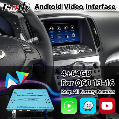 Interfaccia di Carplay della scatola di navigazione di multimedia di Lsailt Android per Infiniti Q60 2013-2016