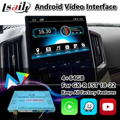 Interfaccia di Android Carplay della radio ospite del Toyota Land Cruiser LC200 GXR GX-R 2018-2022 FST da Lsailt