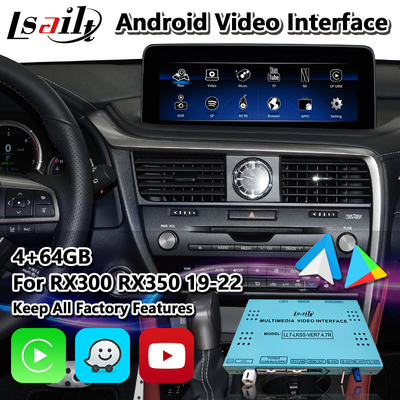 Video interfaccia di Lsailt Android Carplay per Lexus RX 300 350 sport 2019-2022 di 350L 450h 450hL F