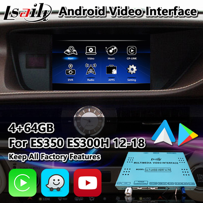 Video interfaccia di Lsailt Android per Lexus es 350 300h 250 controllo 2012-2018 del topo 200 XV60