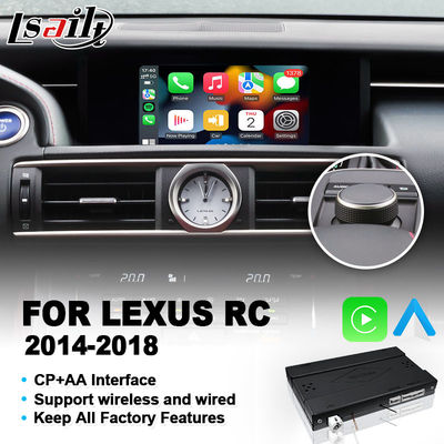Interfaccia Lsailt Wireless Carplay per Lexus RCF RC300 RC200t RC300h RC350 RC Controllo manopola 2014-2018 IS RX NX
