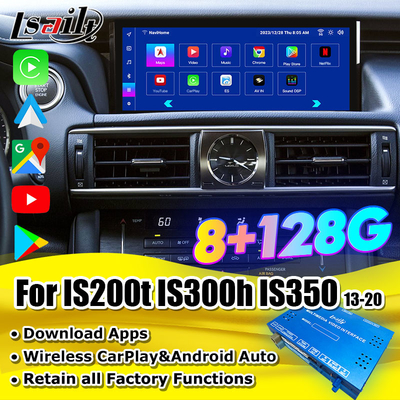 Lsailt 8+128G Qualcomm Interfaccia Android per Lexus IS300H IS200t 2013-2021 Con YouTube, NetFlix, Google Play