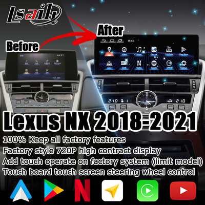 NX300 NX300h Lexus Android grande schermo 10.25 pollici Android Carplay aggiornamento