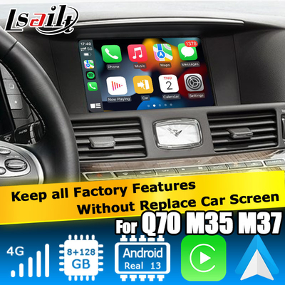 Android 13 8+128 Interfaccia video Carplay Per Infiniti Q70 / M35 M37 Fuga Supporto Youtube