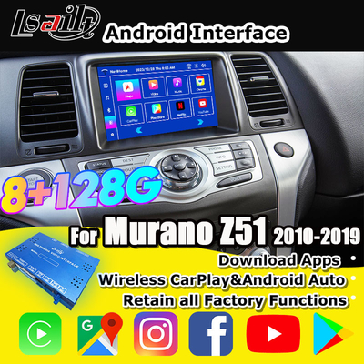 Lsailt 8G CarPlay/Android Interfaccia multimediale per Nissan Murano, Quest, Patrol Infiniti QX con NetFlix, Google Map