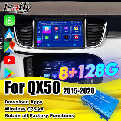 8+128G Android Navigation Box Modulo di infotainment per Infiniti QX50 2018-2020 EX QX80 con CarPlay wireless, Interfaccia Android