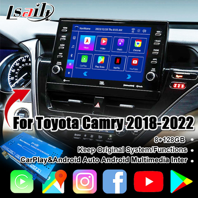 Lsailt 8G Wireless CarPlay Android Infotainment Module per Toyota Camry TOUCH3 2018-2021 Sienna Supporto YouTube, NetFlix, 360 Fotocamere