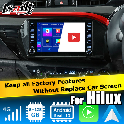 Toyota Hilux Android 13 interfaccia video multimediale wireless carplay Android auto touch 3