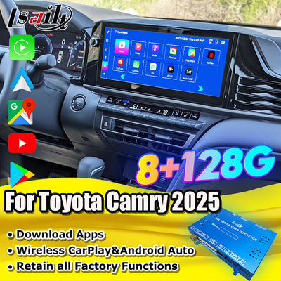 Interfaccia video multimediale Android 13 per Toyota Camry 2025 Sienna RAV-4 OEM Modulo di infotainment aggiornato Include YouTube, NetFlix, Google Play