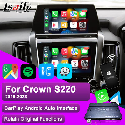 Lsailt Apple CarPlay Android Auto Module per Crown S220 GSW224 2018-2022 Integrazione Telefono cellulare specchiatura, fotocamera inversa