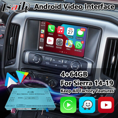 Interfaccia Multimediale Video Android Lsailt per GMC Sierra 1500 2500 3500 dal 2014 al 2019 con Sistema Intellilink e Carplay