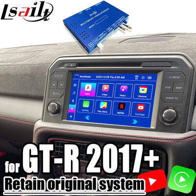 Interfaccia multimediale NISSAN OEM Android aggiornamento per GT-R 2017+ CarPlay wireless integrato, YouTube, NetFlix,Android Auto