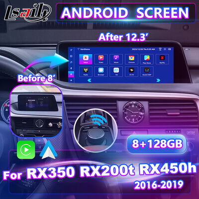 Lsailt Android Carplay Multimedia Interface Screen per il 2016-2019 Lexus RX Knob RX350 RX450h RX200t RX300