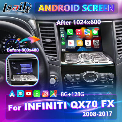 Lsailt Android Carplay Multimedia Screen per il 2008-2017 Infiniti FX35 FX37 FX50 FX30D FX QX70