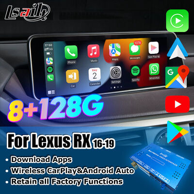 Interfaccia Video CarPlay/Android per Sistemi Multimediali Lexus per RX450H RX350 da 12,3 pollici 2016-2021 con YouTube, NetFlix, Android Auto integrati