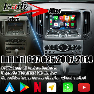 GPS Navigation NISSAN Interfaccia multimediale Android Carplay 1.8G Per Infiniti G37 G25 Navihome