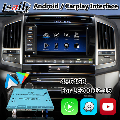Video interfaccia multimediale di Lsailt Android per Toyota Land Cruiser LC200 2013-2015 con Android Auto Carplay
