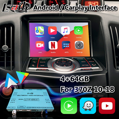 Interfaccia di Lsailt Android Carplay per Nissan 370Z con Android senza fili Youtube automatico Waze