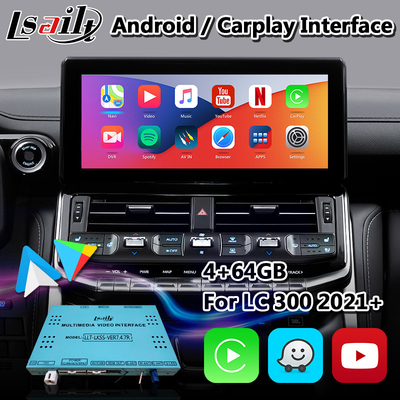 Interfaccia di Android Carplay della scatola di navigazione di GPS per la terra 2021 - 2022 di Toyota Curiser LC300