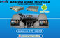 Un dispositivo di navigazione di Front View dell'automobile con il sistema di navigazione automatico di Android