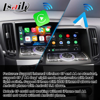 Carplay wireless android auto per Infiniti G37 G25 Q40 Q60 370GT skyline 08IT