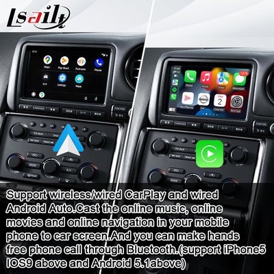 Schermo di multimedia dell'automobile di Lsailt per la GT-r R35 GTR con 4+64GB CarPlay senza fili, esposizione di aggiornamento