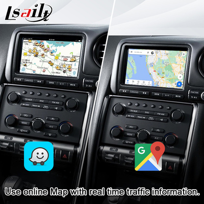 Schermo di multimedia dell'automobile di Lsailt per la GT-r R35 GTR con 4+64GB CarPlay senza fili, esposizione di aggiornamento